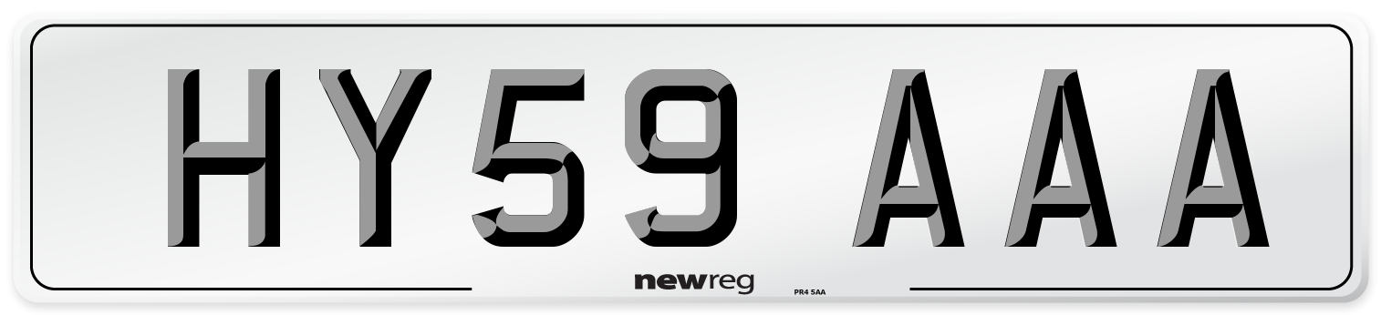 HY59 AAA Number Plate from New Reg